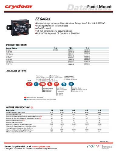 Crydom Halbleiterrelais EZ240D18RS 1St. von Crydom