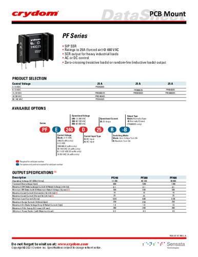 Crydom Halbleiterrelais PFE480D25R von Crydom