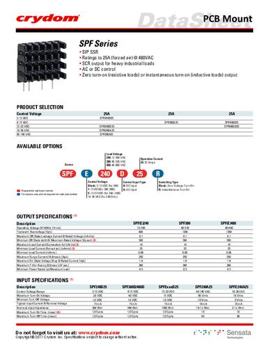 Crydom Halbleiterrelais SPFE240A25 von Crydom