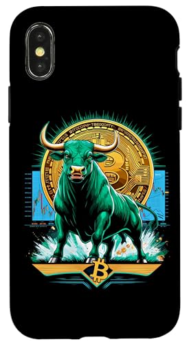 Bitcoin-Bullenmarkt Bullrun BTC Crypto HODL Hülle für iPhone X/XS von Crypto Apparel Cryptocurrency Clothing Ajeli