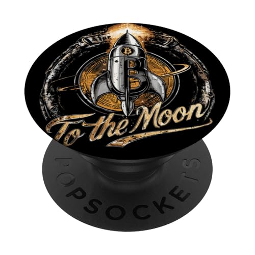 Von Bitcoin zum Mond BTC Crypto HODL PopSockets Klebender PopGrip von Crypto Apparel Cryptocurrency Clothing Ajeli