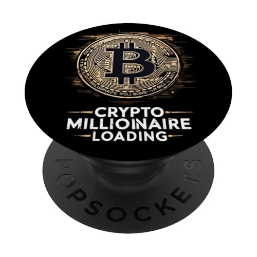 Bitcoin BTC Crypto Millionaire lädt HODL PopSockets Klebender PopGrip von Crypto Apparel Cryptocurrency Clothing