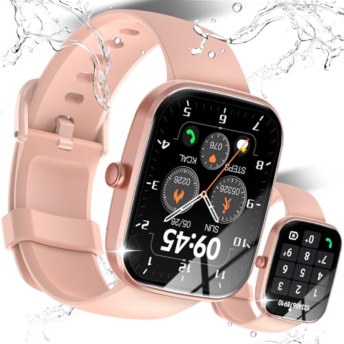 Csasan Smartwatch Herren Damen, 1,91" HD Touchscreen Sportuhr mit Telefonfunktion, 112+ Sportmodi, Schrittzähler, Herzfrequenz & Schlafmonitor, IP68 wasserdichte Fitnessuhr für iOS & Android, Rosa von Csasan