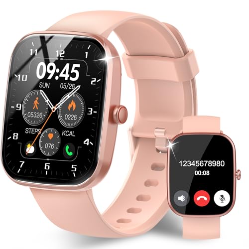 Csasan Smartwatch für Herren und Damen mit Anrufannahme, 1,91 Zoll HD Smartwatch mit Herzfrequenzmesser, Schlafmonitor, Schrittzähler, 110+ Sportuhr, Fitnessuhr, Rosa von Csasan