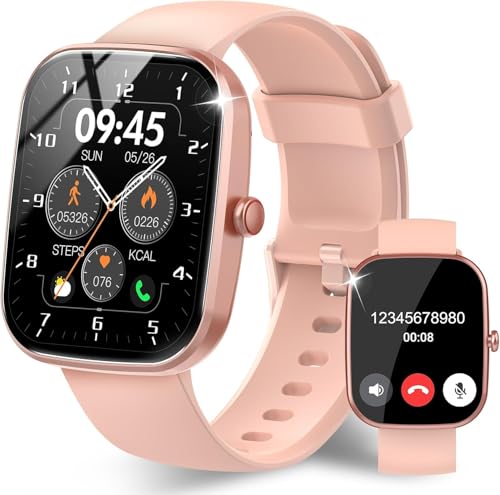 Csasan Smartwatch für Herren und Damen mit Anrufannahme/Anrufannahme, 1,91 Zoll HD Smartwatch Rosa von Csasan