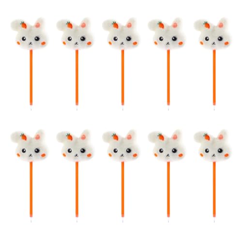 10Pcs Plüsch Kaninchen Kugelschreiber Cartoon Kugelschreiber Lustige Schreiben Stift Weihnachten Geschenk Für Student Klasse Belohnung von Csnbfiop