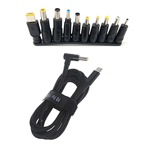 Csnbfiop 100W USB C Typ C Laptop Power Adapter Ladekabel Kabel Konverter Mit 10Pcs Stecker Für Laptop von Csnbfiop