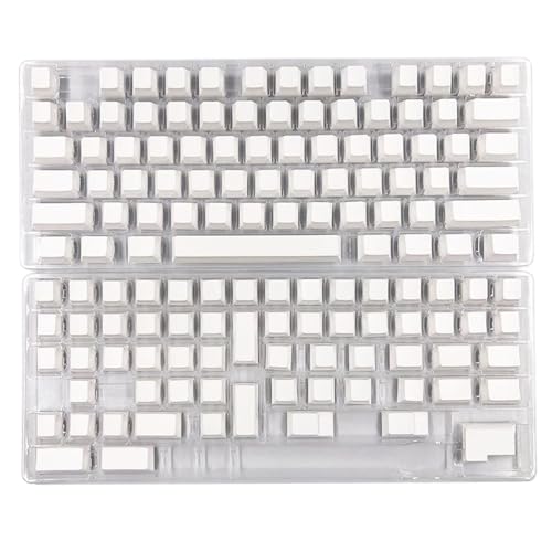 Csnbfiop 137PCS Stilvolle Minimalistische Weiße Leere Tastenkappen CherryHeight PBT DyeSub Personalisiertes Tastenkappen Set Für Mechanische Tastatur von Csnbfiop