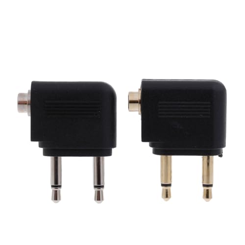 Csnbfiop 2 Teile 3 5mm Stecker Adapter Airline Kopfhörer Adapter Headset Stecker 3 5mm Luftfahrt Kopfhörer von Csnbfiop