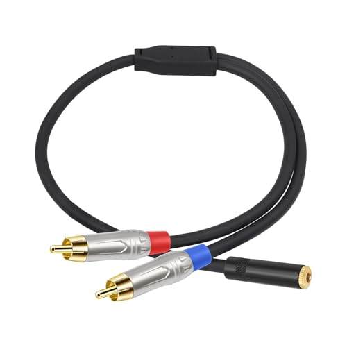 Csnbfiop 3 5mm Zu 2RCA Sound Kabel Splitter Anschlüsse Ersatz Für Telefon Tablet Heimkino Verstärker Lautsprecher Stereo von Csnbfiop