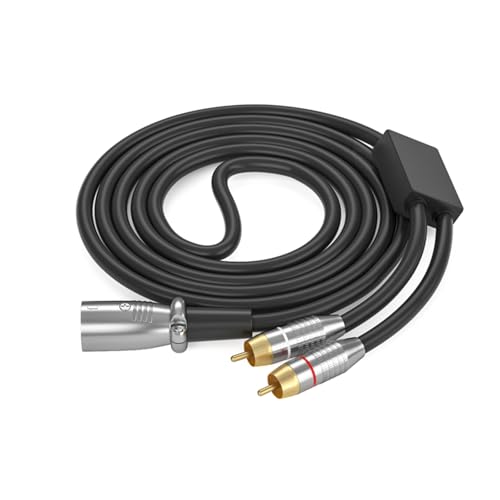 Csnbfiop 3Pin Männlich/weiblich Bis 2RCA Stecker Adapter 3Pin Männlich 2RCA Stecker Stereo Soundkabel Y Splitter Patches Für Lautsprecher Monitore von Csnbfiop