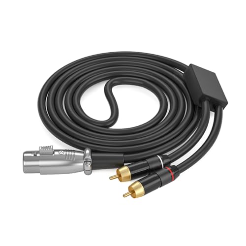 Csnbfiop 3Pin Männlich/weiblich Bis 2RCA Stecker Adapter 3Pin Männlich 2RCA Stecker Stereo Soundkabel Y Splitter Patches Für Lautsprecher Monitore von Csnbfiop