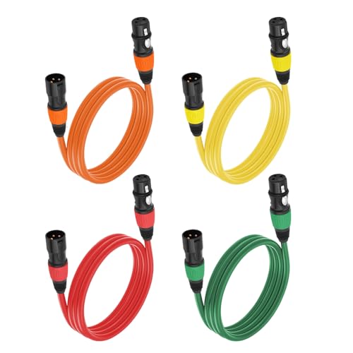 Csnbfiop 4Pcs 3Pin Kabel Mikrofon Kabel 3Pin Ausgewogene 3Pin Männlich Zu Weiblich Mic Kabel Ausgewogene 3Pin Kabel Mikrofon Kabel von Csnbfiop