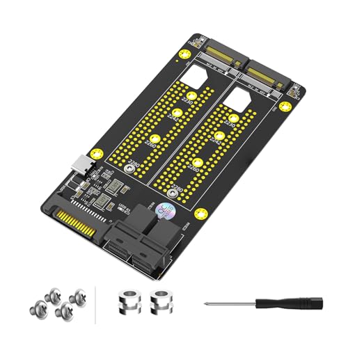 Csnbfiop Doppel Slot NVMe Zu SFF-8643-Festplattenadapter Mit Zwei Slots Für Effiziente Datenübertragung Und Speichererweiterung von Csnbfiop