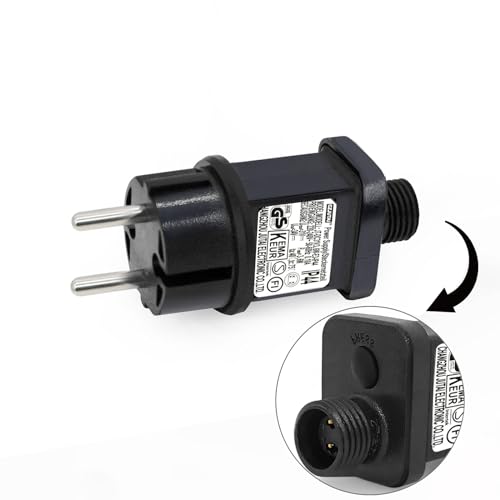 CZJUTAI LED Trafo IP44 Netzteil für Weihnachtsbeleuchtung mit Stecker - EU Stecker (Schraubsockel - Schalt-Modus - EL/FC31V3.6W) von CubePlug