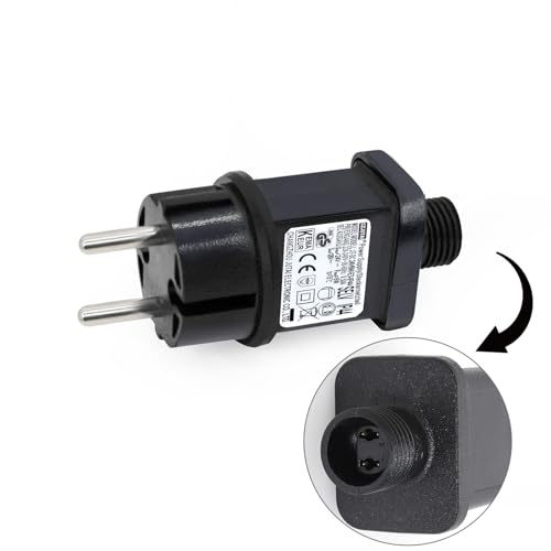 CubePlug LED Trafo CZJUTAI IP44 Netzteil für Weihnachtsbeleuchtung mit EU-Stecker - DC24V 6W von CubePlug