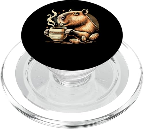 Capybara Chillin' Vintage Damen Cute Brazil PopSockets PopGrip für MagSafe von Cuddly Capybara - Cute Zoo Animal Apparel