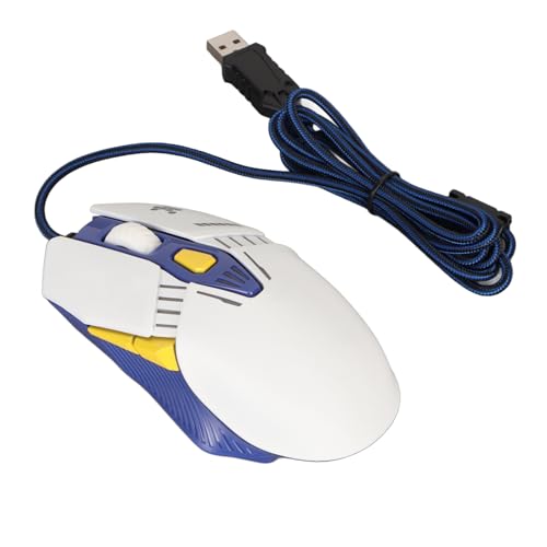 Cuifati 4 DPI Einstellbare Gaming-Maus mit Programmierbaren Tasten, RGB-Hintergrundbeleuchtung, USB-Kabelverbindung, Ideal für Verschiedene Spielszenarien (White) von Cuifati