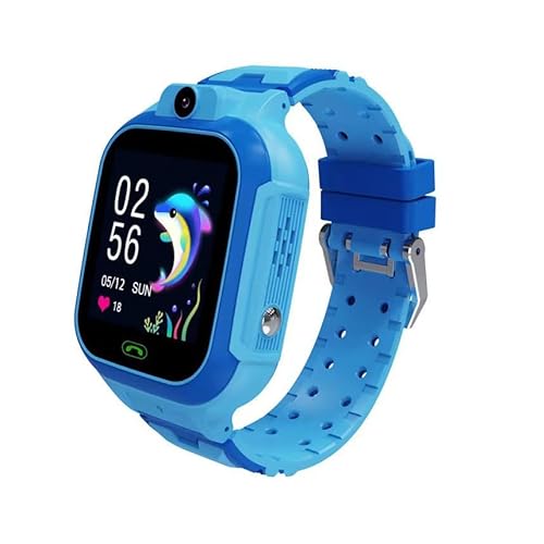 Cuifati 4G Kinder Smart Watch GPS Tracker, IP67 wasserdichte 1,44-Zoll-Touchscreen-Smartwatch mit 2-Wege-Voice-Videoanruf, SOS-Schulmodus, Schrittzähler, WiFi-Alarmkamera, (Blau) von Cuifati