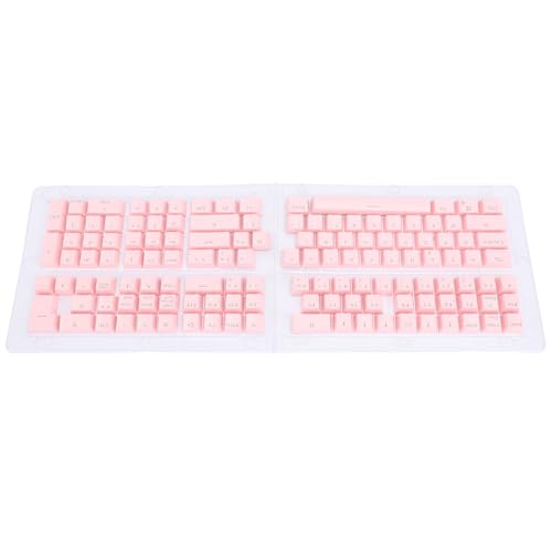 Cuifati Französische Tastatur-Tastenkappen mit 132 Tasten, Minimalistische Lichtdurchlässige ABS-Tastenkappen für Tastaturen mit Hintergrundbeleuchtung, Ersatz-französische Tastenkappen von Cuifati