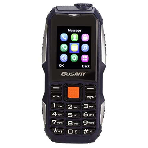 Cuifati Handy für Senioren, 1,8-Zoll-große Tasten, langes Standby-Senioren-Handy, Dual-SIM-Dual-Standby, Taschenlampe, MP3, Alarm, multifunktionales, stoßfestes Handy für ältere Blau von Cuifati