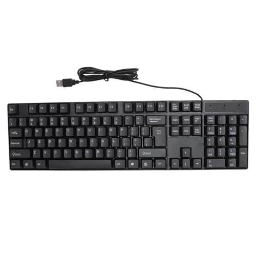 Cuifati Minderheitensprachentastatur, K1800, Kabelgebundene Tastatur mit 104 Tasten und 4,9 Fuß Langem Kabel, Ergonomische, Ultradünne, Leichte, Leise Tastaturen für den (Englisch) von Cuifati