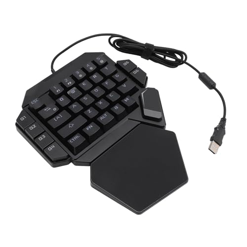 Cuifati RGB-Gaming-Tastatur mit 35 Tasten und Handballenauflage – Ergonomisches Design, Makroaufnahme, Plug-and-Play, Kompatibel mit Win10/8/7/Vista/ME/XP von Cuifati