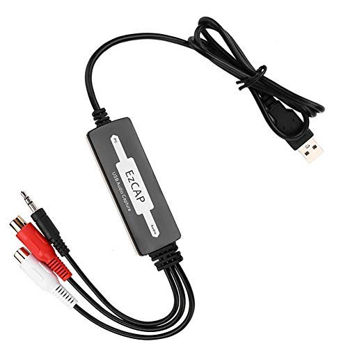 Cuifati USB Audio Capture Recorder-Karte Konvertiert LP/Kassetten-Audio von -Plattenspielern in MP3/WAV-Adapter für Digitale Musikkonverter und unterstützt von Cuifati