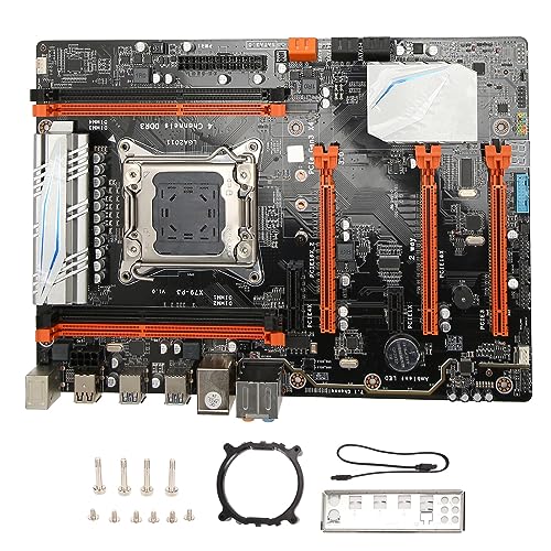 Cuifati X79-P3 Computer-Motherboard DDR3 LGA2011 Gaming-Mainboard für ATX-Gehäuse, Motherboard mit SATA3.0/2.0 M.2 NVME SSD, 4 DDR3 RAM, Gigabit Adaptive NIC von Cuifati