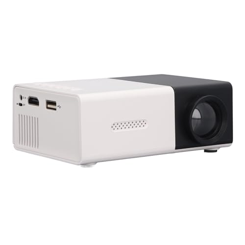 Tragbarer -Projektor, 1080P Full HD LED Pico-Videoprojektor mit Mehreren Anschlüssen, 800 X 480 Auflösung, für Kindergeschenke, Camping Im Freien, Reisen (EU-Stecker 100-240 V) von Cuifati