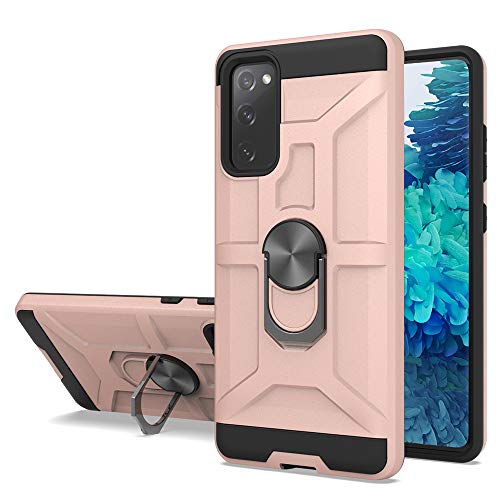 Cuoqing Samsung Galaxy S20 FE hülle, Handyhülle Samsung S20 FE, 360 Grad Ring Handy Hüllen Cover Bumper Schutzhülle Handyhülle Hull für Samsung Galaxy S20 FE,Rose Gold von Cuoqing