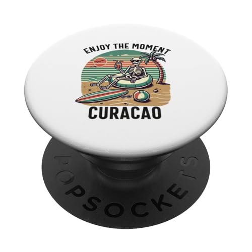 Curacao Karibik niederländisches Souvenir Urlaub Erinnerung Männer Frauen PopSockets Klebender PopGrip von Curacao Caribbean Dutch Reminde