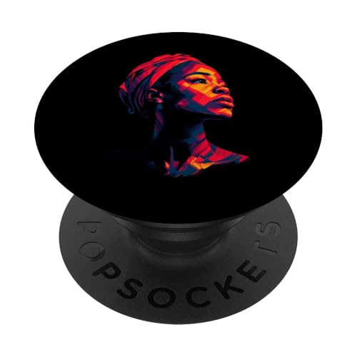 Afrikanische Frau Kunstmotiv Tradition 01 PopSockets Klebender PopGrip von Curlyfox Design