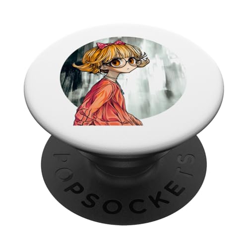 Animegirl Anime Manga Girl Süsses und cooles Mädchen 07 PopSockets Klebender PopGrip von Curlyfox Design