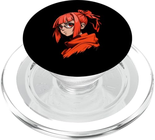 Animegirl Anime Manga Girl Süsses und cooles Mädchen 08 PopSockets PopGrip für MagSafe von Curlyfox Design