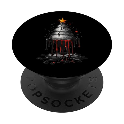 Cooles Kunstwerk eines Weihnachtsbaumes Zeichnung PopSockets Klebender PopGrip von Curlyfox Design