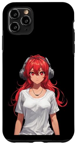 Hülle für iPhone 11 Pro Max Süsses Anime Mädchen mit Kopfhörern chilling Gamergirl 01 von Curlyfox Design