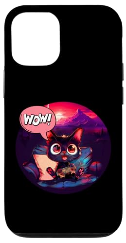 Hülle für iPhone 12/12 Pro Cat Gaming Love Katze spielt Videospiele Gaming von Curlyfox Design