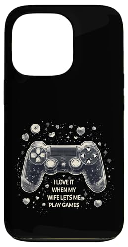 Hülle für iPhone 13 Pro When she lets me Play Games Cooles Gaming Design Geschenk von Curlyfox Design