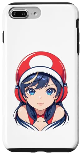 Hülle für iPhone 7 Plus/8 Plus Süsses Anime Musik Girl zockt cool chilling Gamergirl 03 von Curlyfox Design