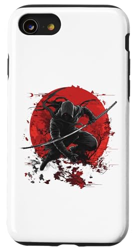 Hülle für iPhone SE (2020) / 7 / 8 Schatten Ninjakrieger Animestyle Design 05 von Curlyfox Design