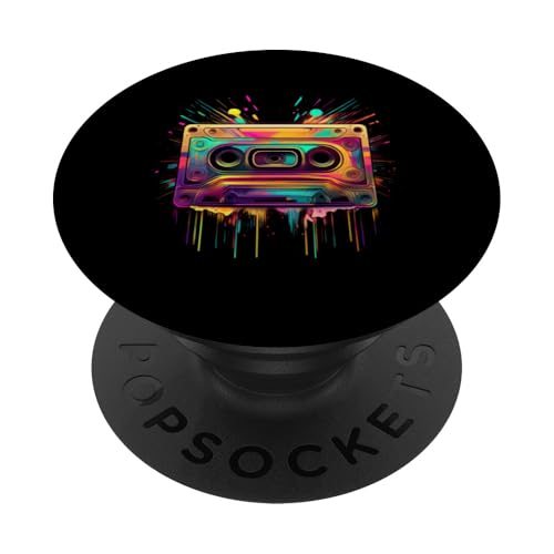 Kreatives Musikdesign Retro Musikkassette 03 Artwork PopSockets mit austauschbarem PopGrip von Curlyfox Design