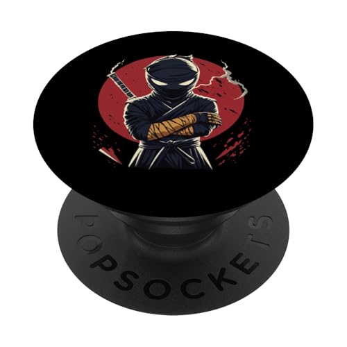 Schatten Ninjakrieger Animestyle Design 02 PopSockets mit austauschbarem PopGrip von Curlyfox Design