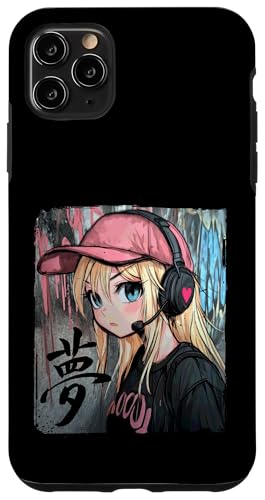 Süsses Anime Mädchen mit Kopfhörern chilling Gamergirl 04 Hülle für iPhone 11 Pro Max von Curlyfox Design