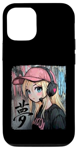 Süsses Anime Mädchen mit Kopfhörern chilling Gamergirl 04 Hülle für iPhone 12/12 Pro von Curlyfox Design