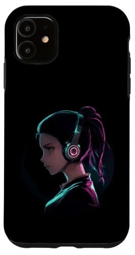 Süsses Anime Mädchen mit Kopfhörern chilling Gamergirl 05 Hülle für iPhone 11 von Curlyfox Design