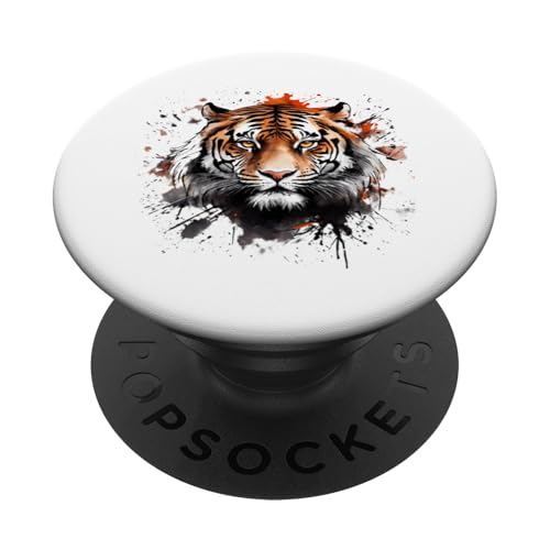 Tigermotiv für Liebhaber der Kunst 04 PopSockets mit austauschbarem PopGrip von Curlyfox Design