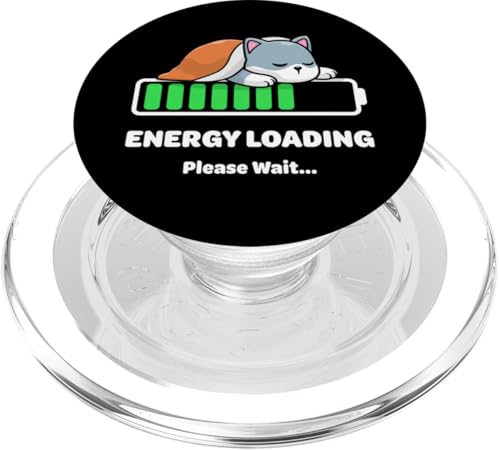 Energieladung Bitte warten Sie, lustiger schlafender Hund, niedliche Tiere PopSockets PopGrip für MagSafe von Cute Adorable Funny Kawaii Animals Lifestyle