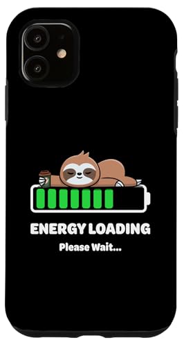 Hülle für iPhone 11 Energie Loading Please Wait Funny Sleeping Faultier Cute Animals von Cute Adorable Funny Kawaii Animals Lifestyle