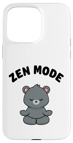 Hülle für iPhone 15 Pro Max Zen Mode Lustiger Süßer Bär Kawaii Yoga Bär Stressfrei von Cute Adorable Funny Kawaii Animals Lifestyle